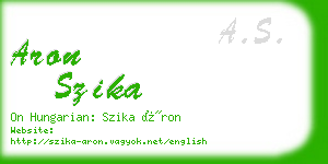 aron szika business card